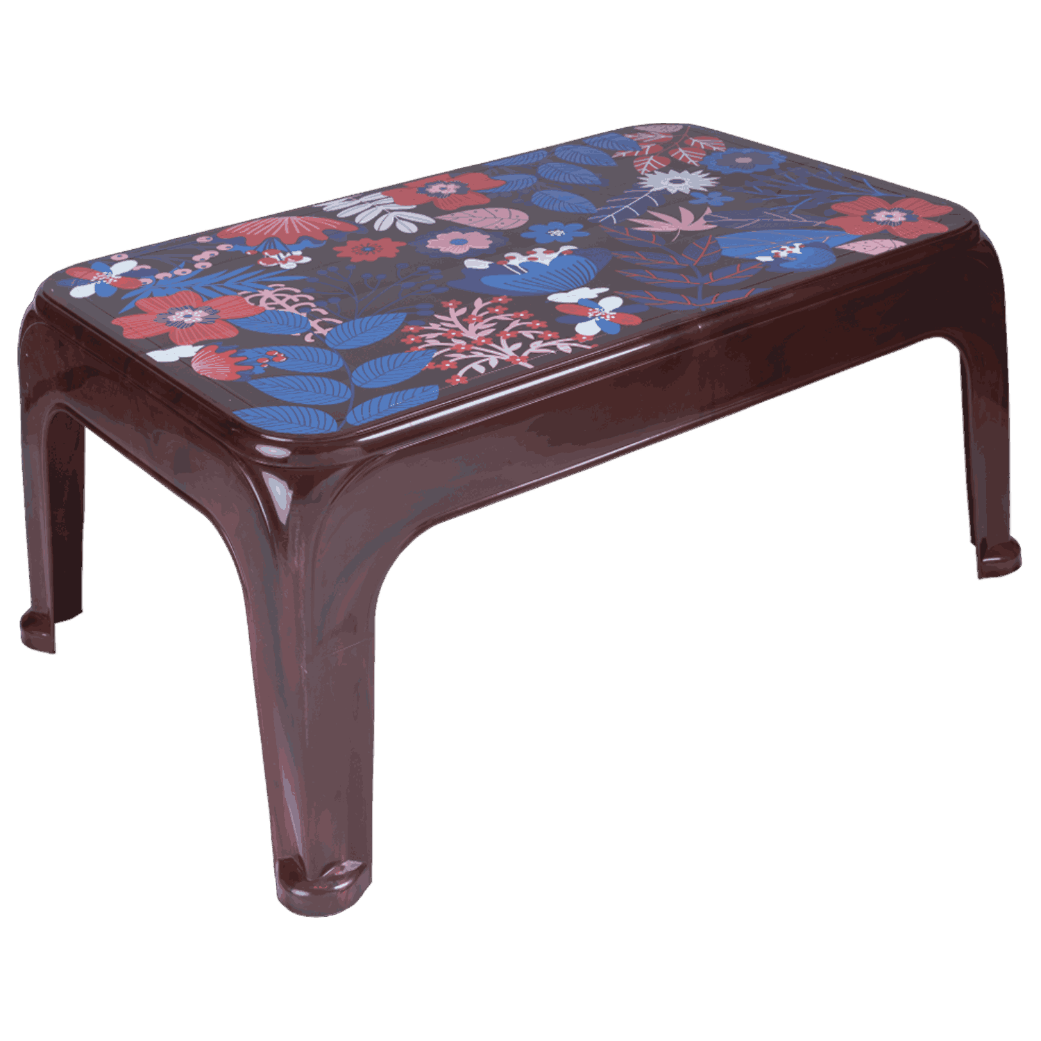 Top choice-Table-Titbit Center-Rectangular Plas. Leg-Rose Wood Daisy-13576