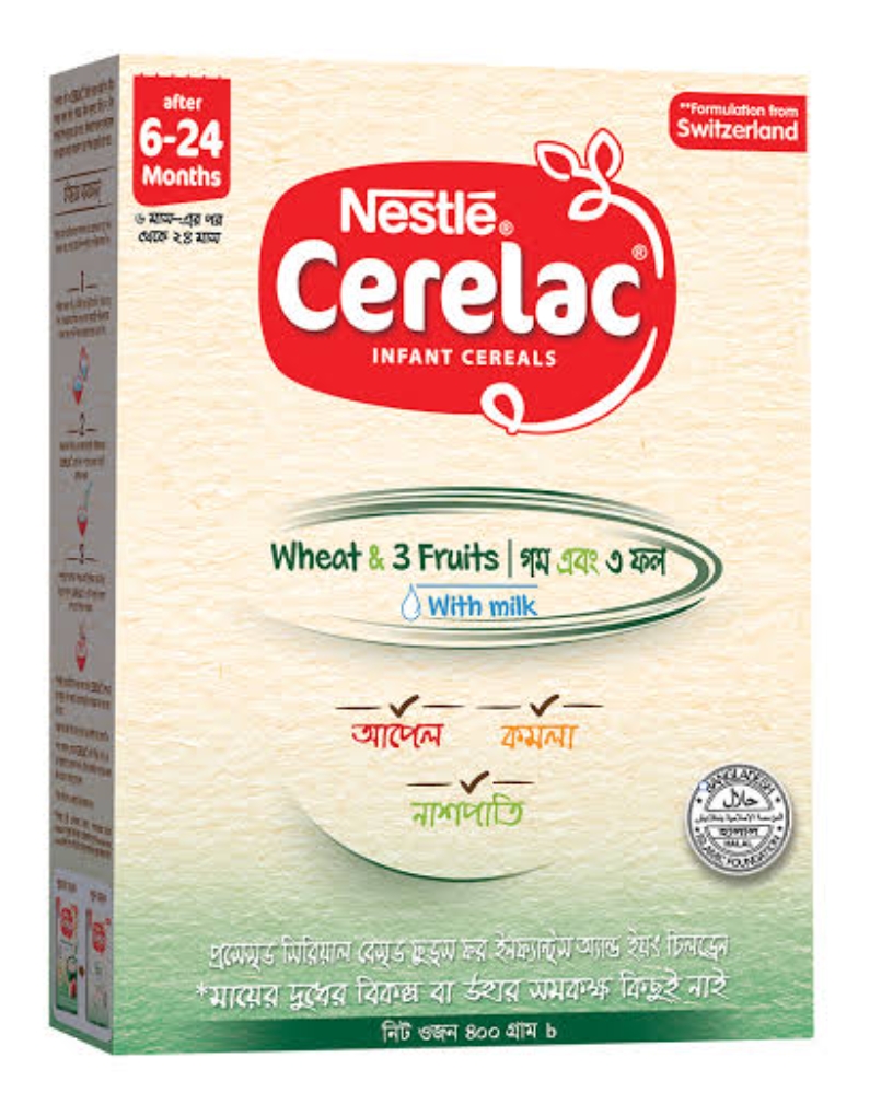 Nestle Cerelac (Wheat & 3 Fruits) [350 G]